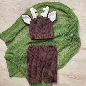 Baby photo prop reindeer outfit